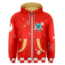 Load image into Gallery viewer, TAIKO RED ZIPPER HOODIE