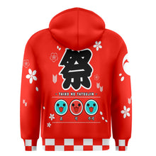 Load image into Gallery viewer, TAIKO RED ZIPPER HOODIE