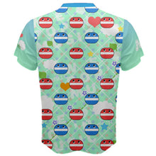Load image into Gallery viewer, Pop&#39;n Music Blue Cotton Men&#39;s Cotton Tee