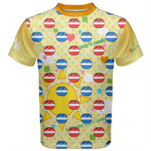Load image into Gallery viewer, Pop&#39;n Music Yellow Cotton Men&#39;s Cotton Tee