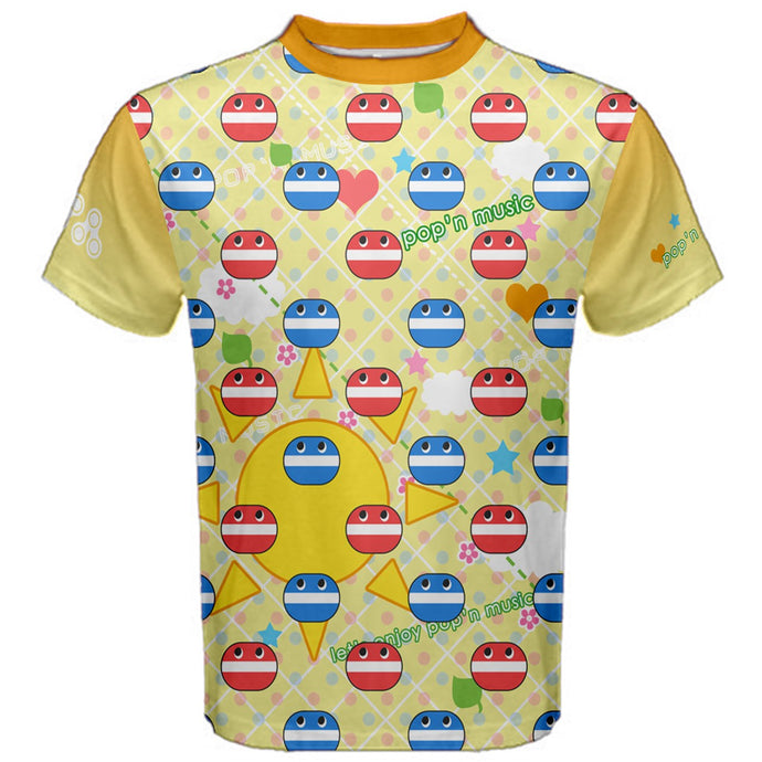 Pop'n Music Yellow Cotton Men's Cotton Tee