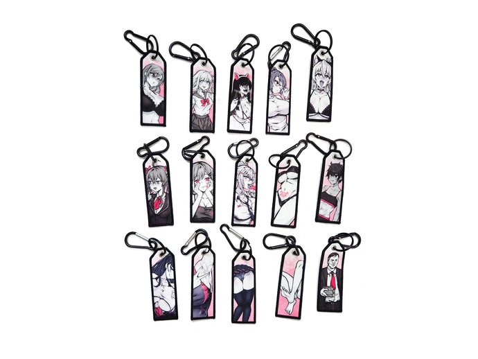 HENTAI DOUJIN TAG DOUBLE SIDED PATCH KEYCHAIN