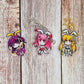 Beatmania IIDX Umegiri Sisters Double Sided Chibi Acrylic Charms - detail view