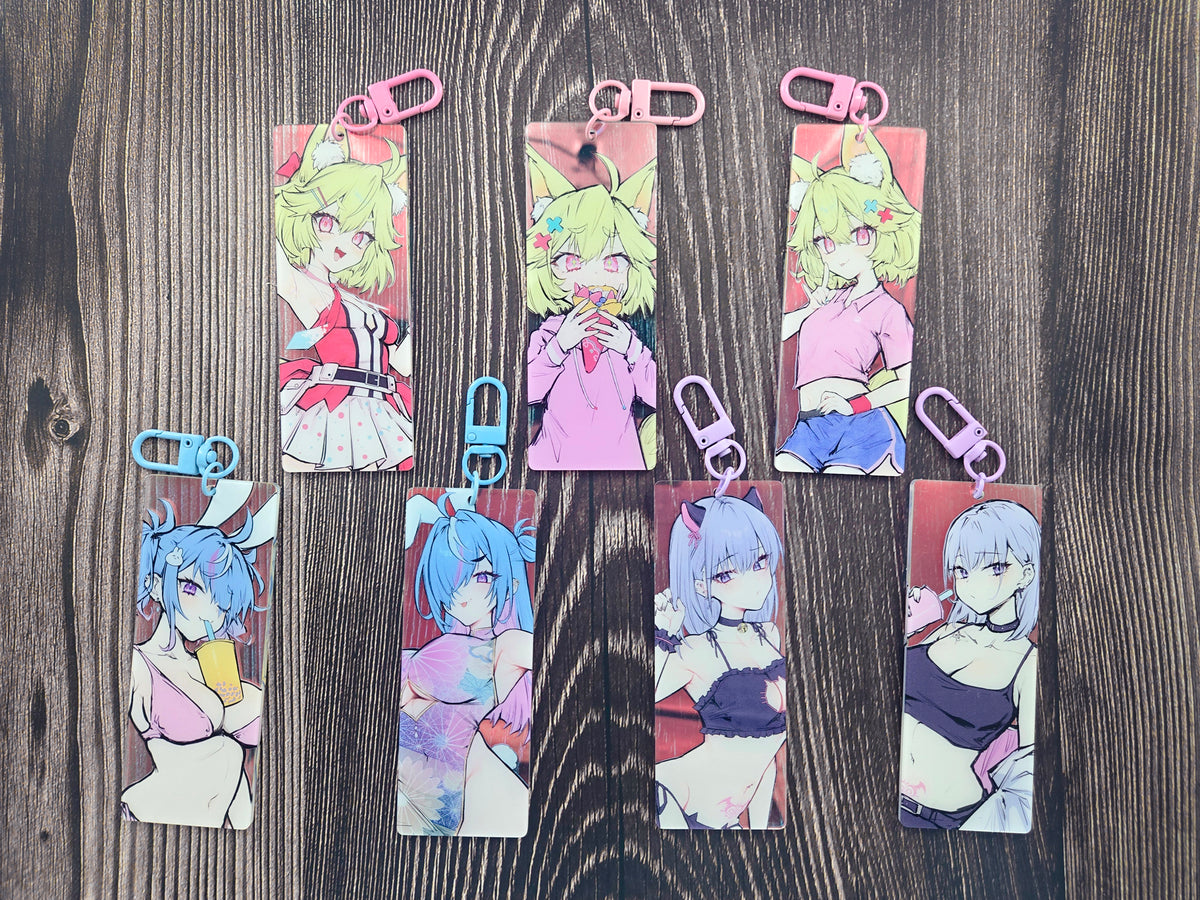 Concon Original Double Sided Rectangle Rainbow Charm