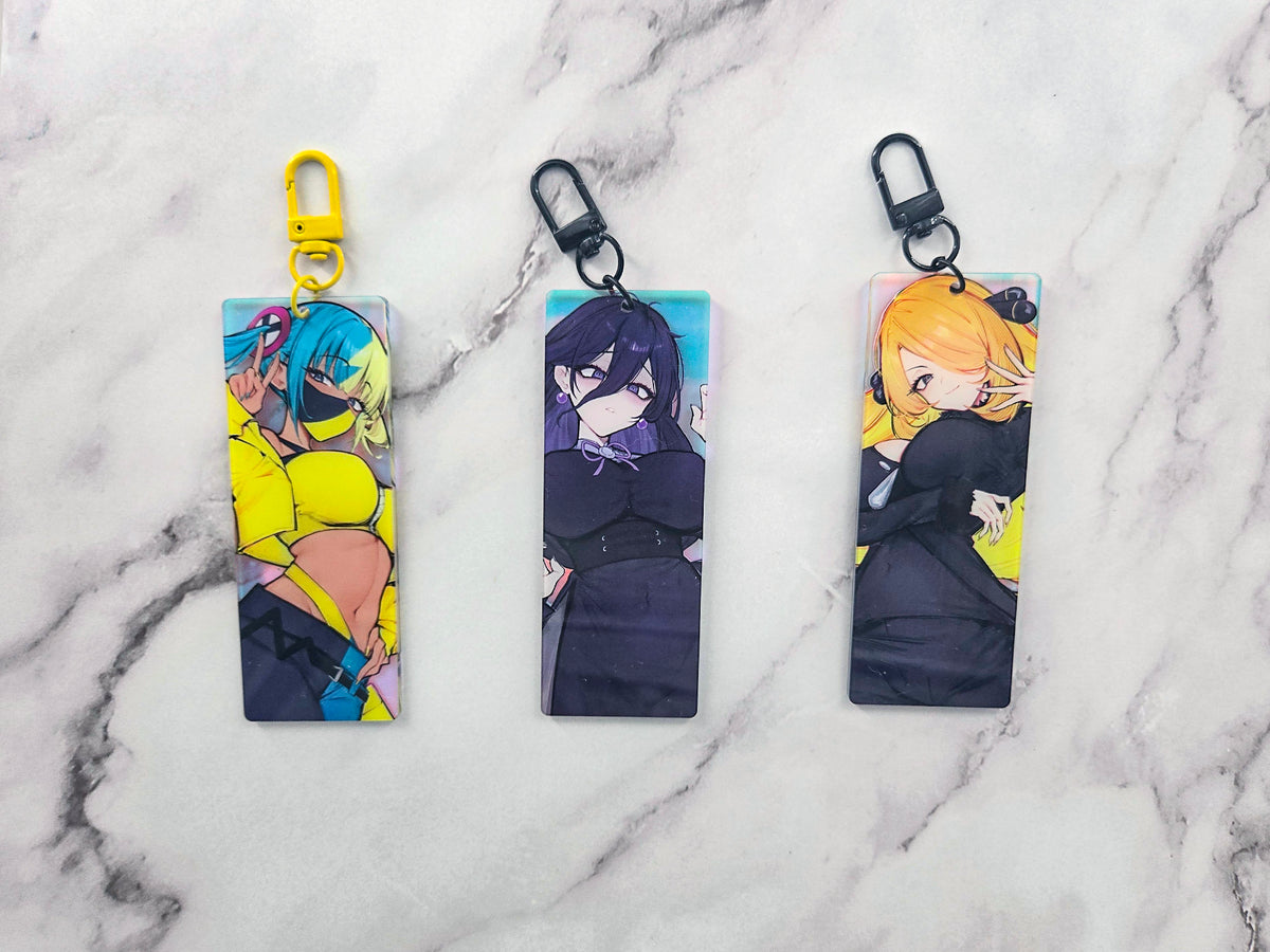 Pokemon Double Sided Rectangle Rainbow Charm