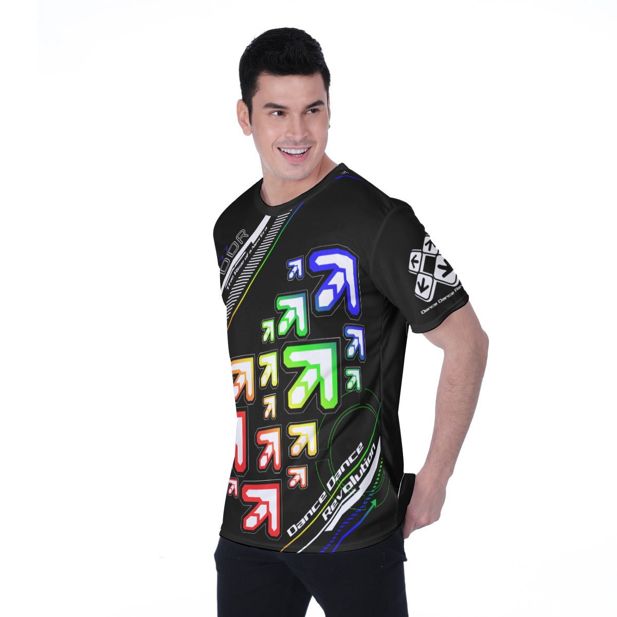 DDR Note Arrows Dark Shirt - alternate view 3