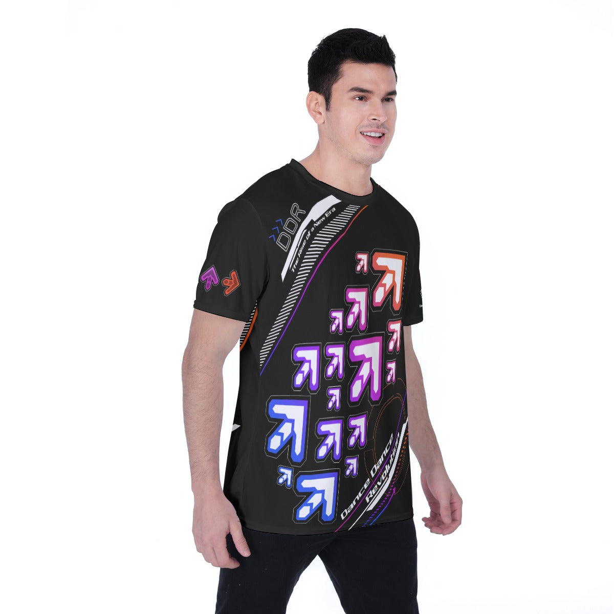 DDR Rainbow Dark Shirt - worn view