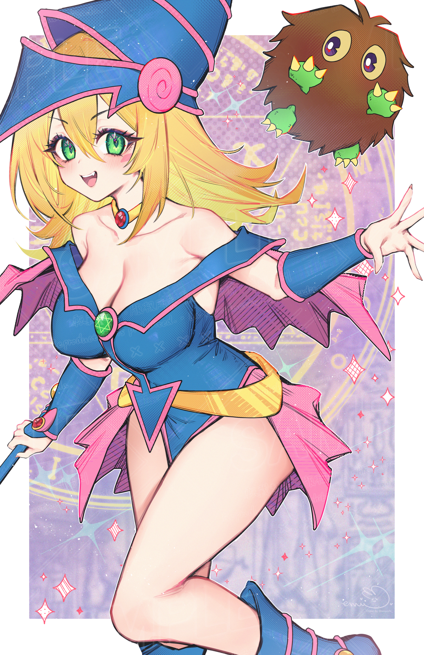 Yugioh Dark Magician Girl Poster Print - anime, video games merch by concon