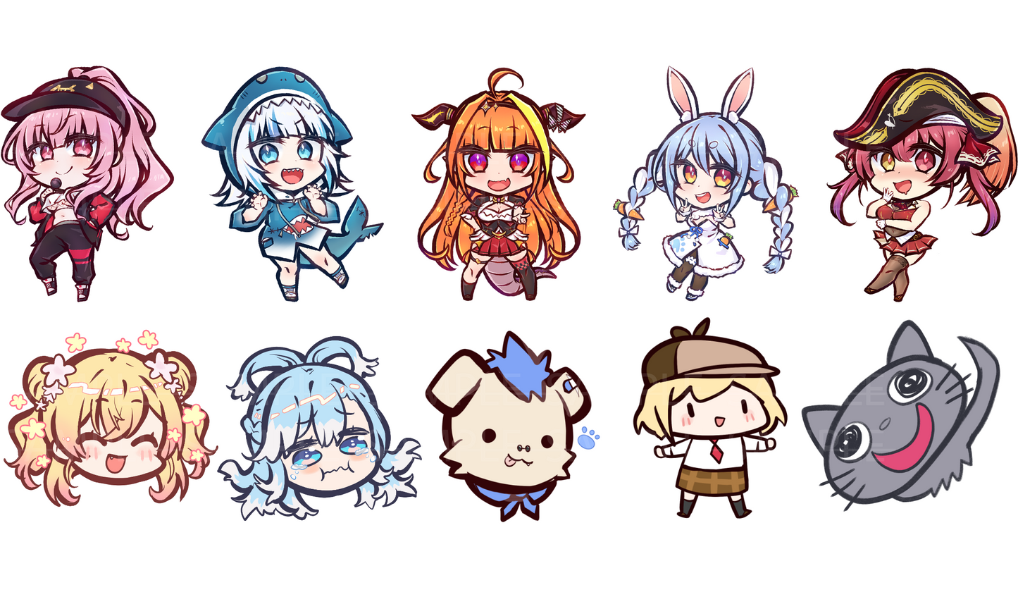 HOLOLIVE VTUBER DIE-CUT MINI STICKERS