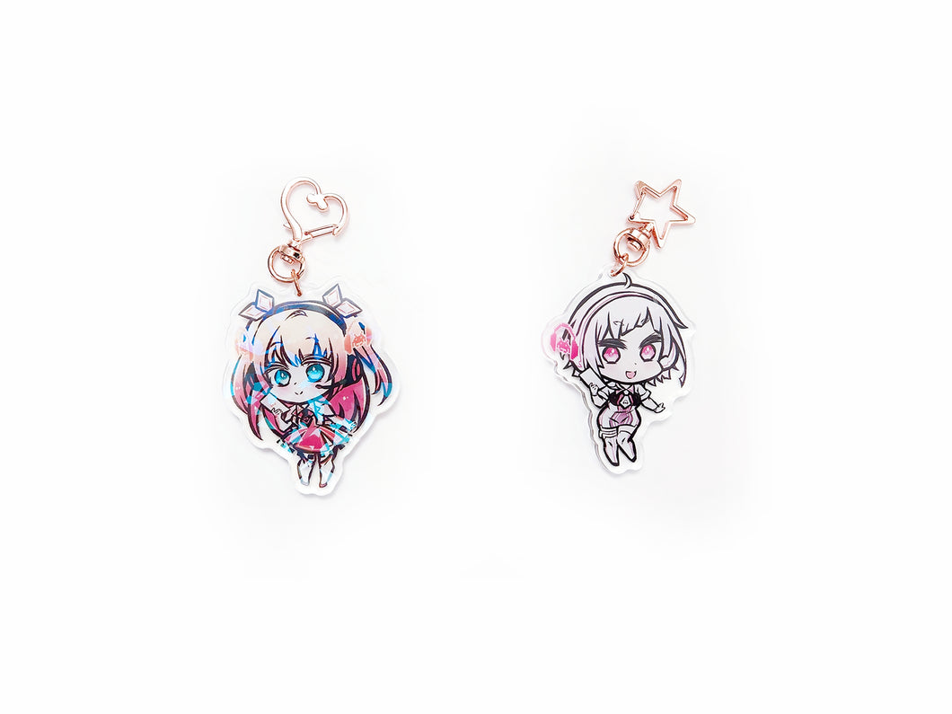 GROOVE COASTER DOUBLE SIDED CHIBI ACRYLIC CHARMS