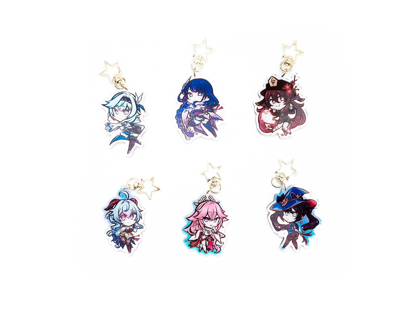 Genshin Impact Double Sided Chibi Acrylic Charms