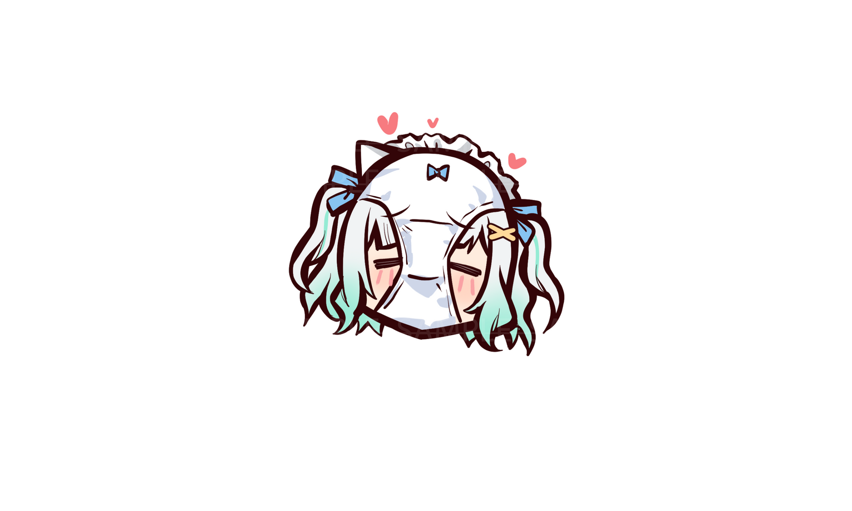 Mint Matara Henya Panty Die-Cut Mini Sticker - detail view