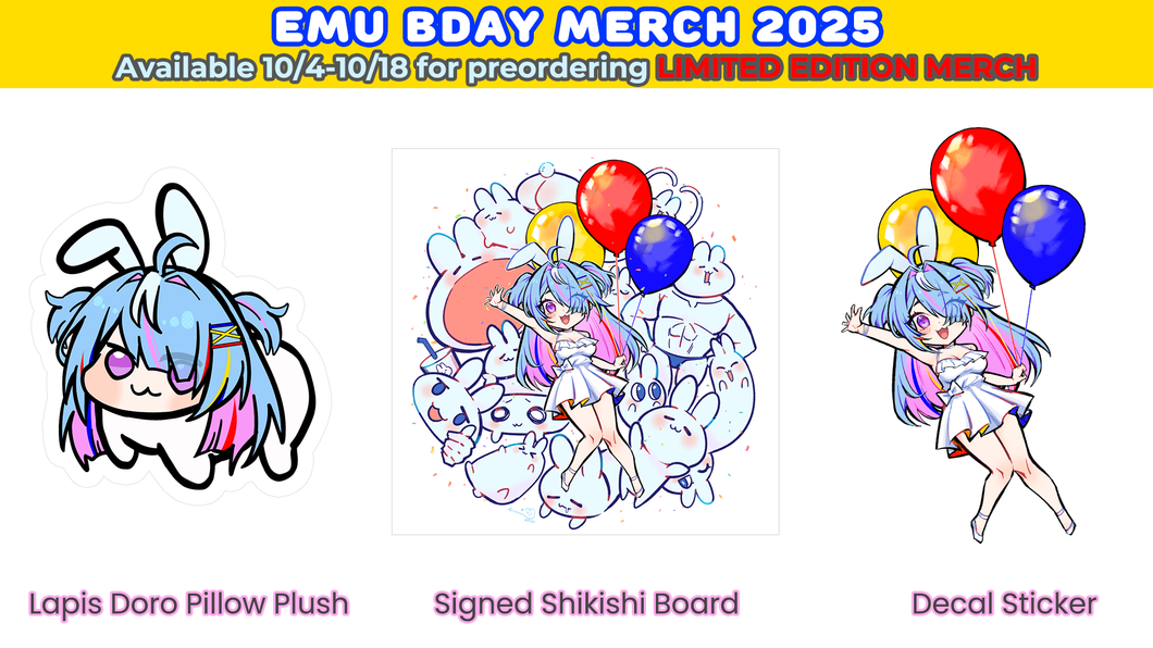EMU BIRTHDAY MERCH SET 2025
