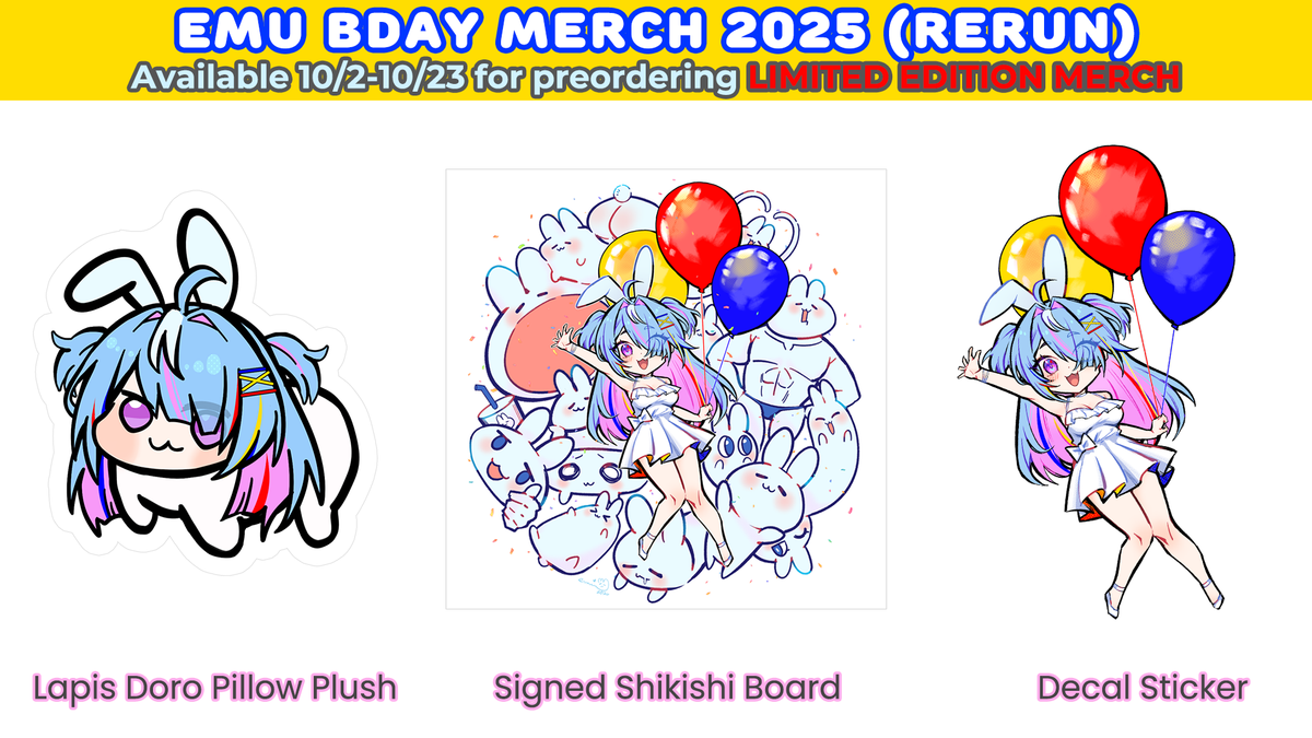 EMU BIRTHDAY MERCH SET 2025