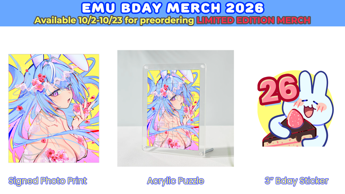 EMU BIRTHDAY MERCH SET 2026