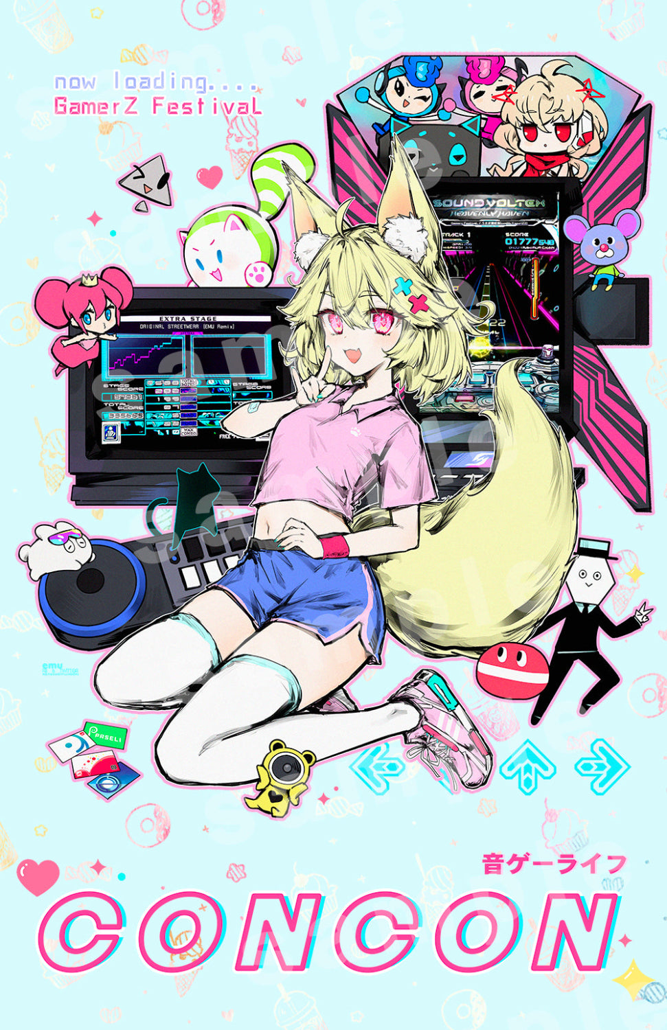 Concon & Arcade Games Poster Print - concon merch merch by concon