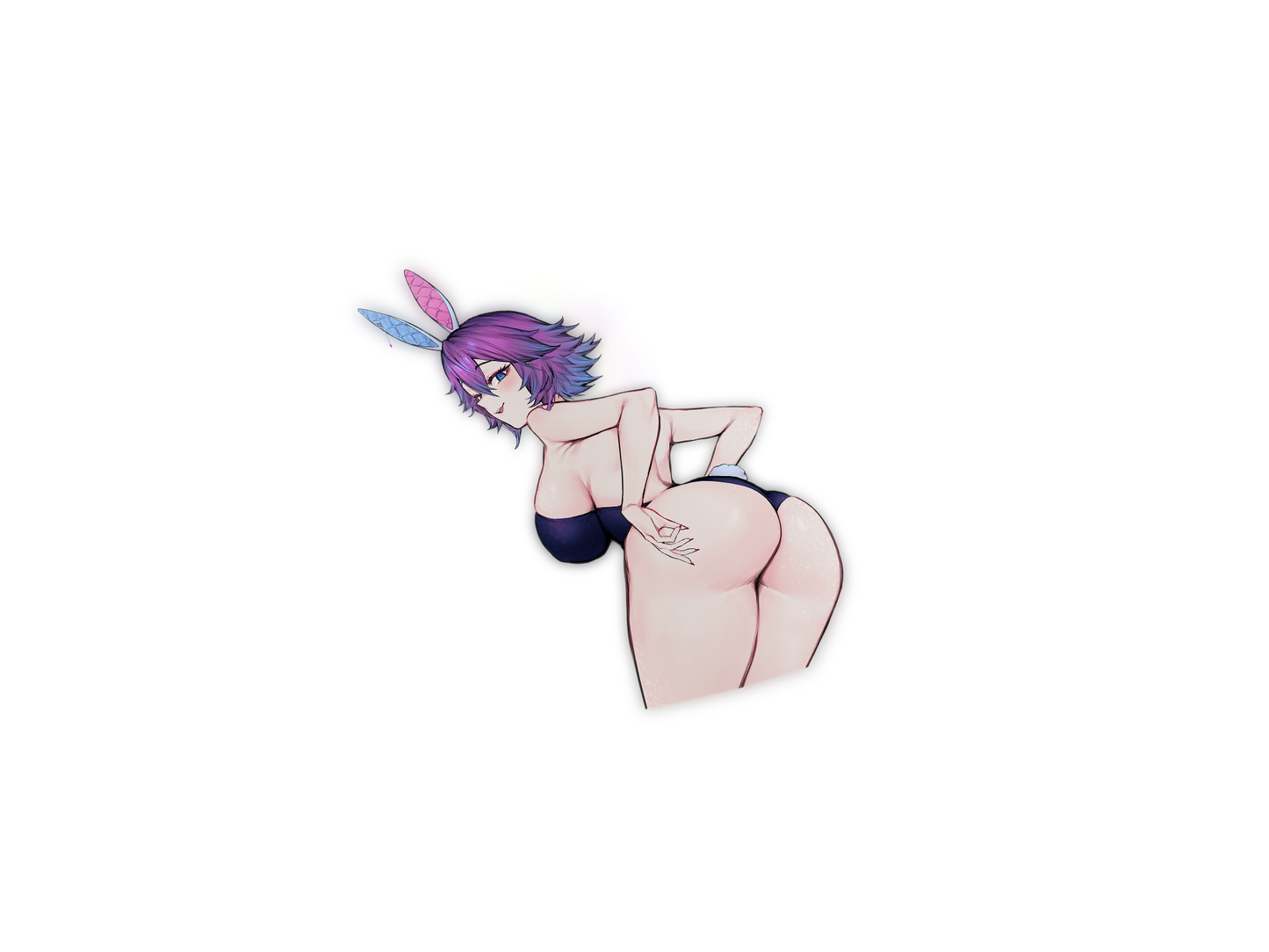 Cottontailva Pinup Kiss-Cut Sticker - Indie, Kiss-Cut, Sameko Saba merch by concon
