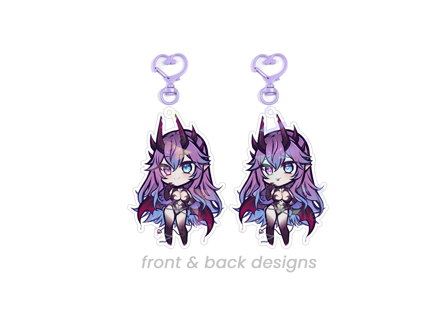 Cottontailva Double Sided Chibi Acrylic Charm