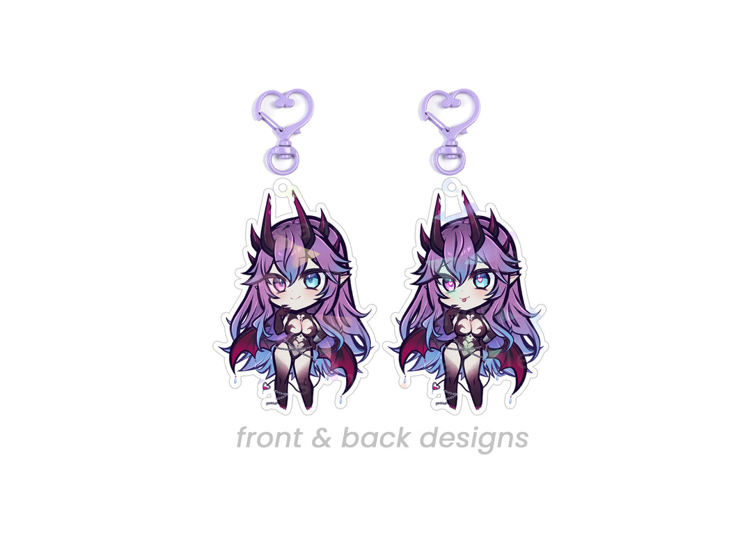 COTTONTAILVA DOUBLE SIDED CHIBI ACRYLIC CHARM