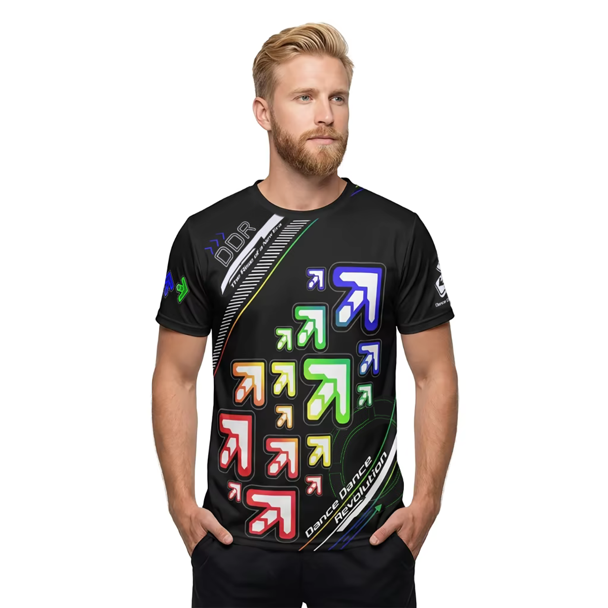 DDR Note Arrows Dark Shirt - DDR, Rhythm Games, Shirts merch by concon
