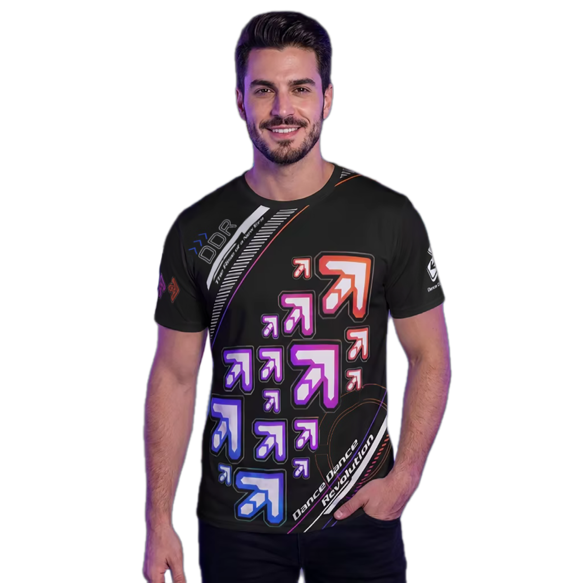 DDR Rainbow Dark Shirt - DDR, Rhythm Games, Shirts merch by concon