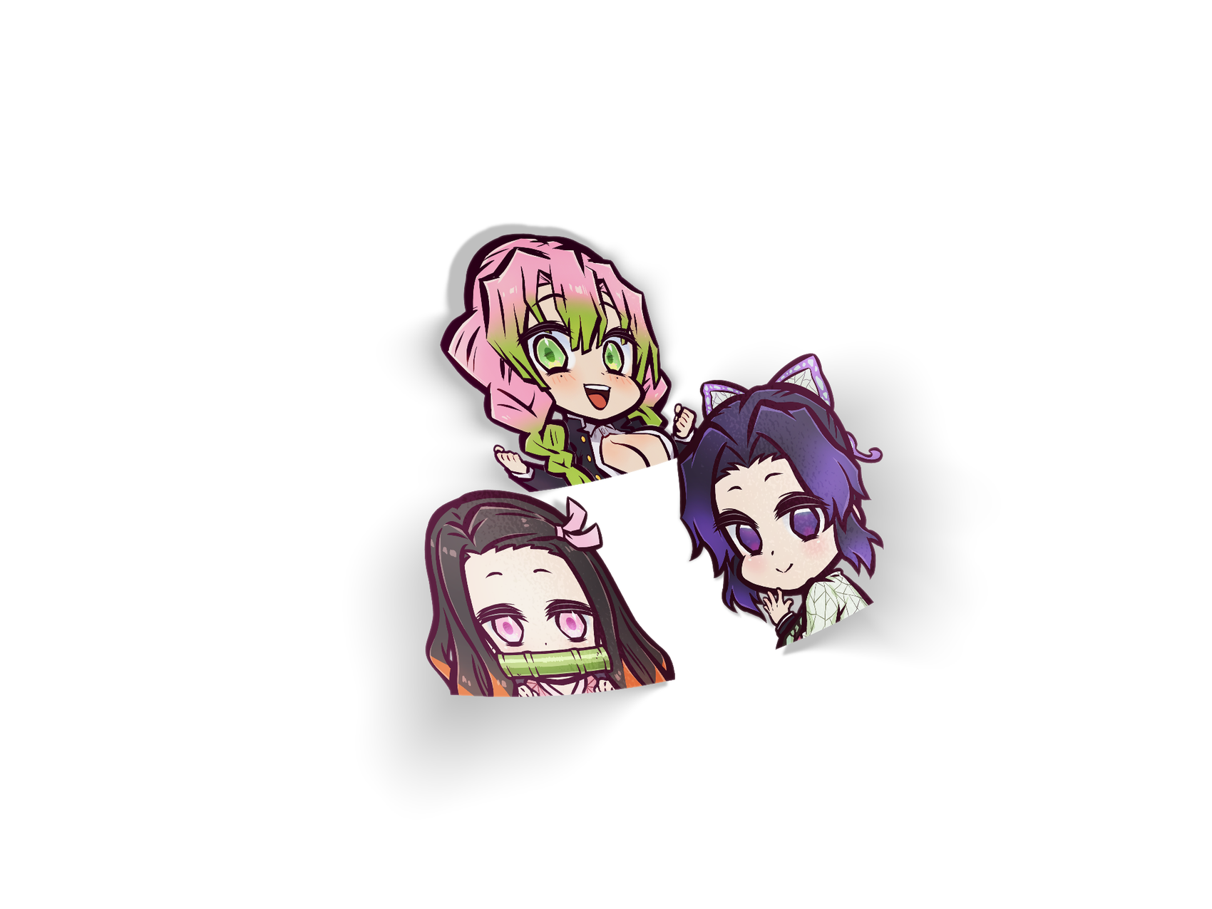 Demon Killer Chibi Die-Cut Sticker Decals - anime, clearance, Die-Cut merch by concon