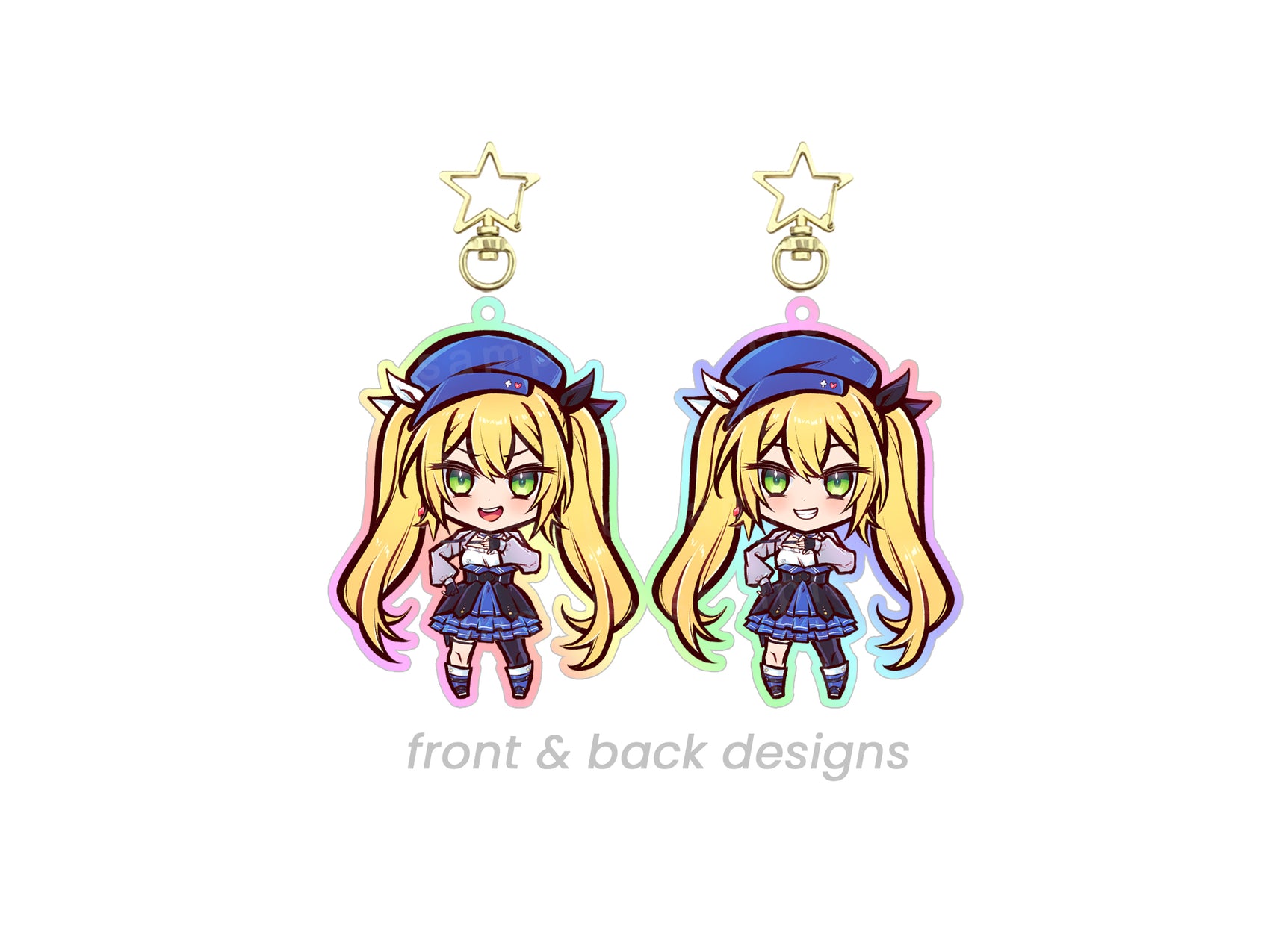 Dokibird Double Sided Chibi Acrylic Charm