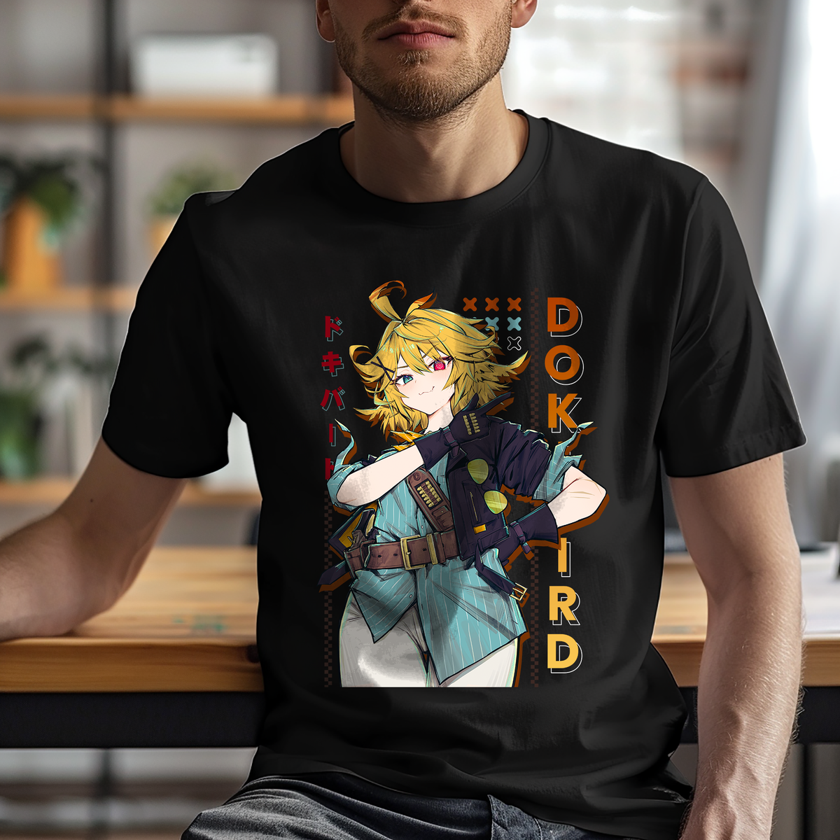 Dokibird Indie VTuber Graphic T-Shirt - detail view