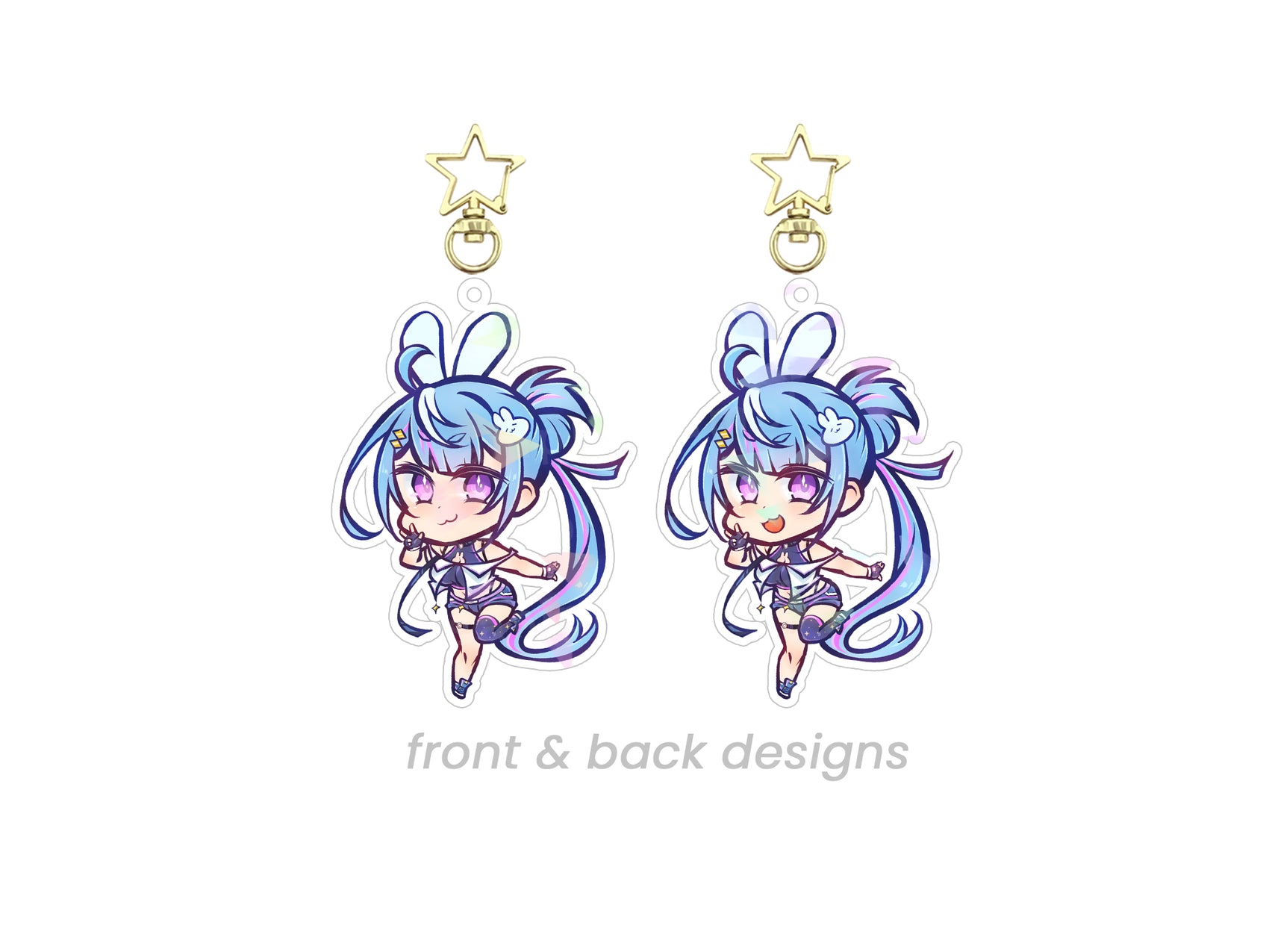 Emu Lapis 1.0 Holo Double Sided Chibi Acrylic Charm - Lapis Merch, VTuber merch by concon