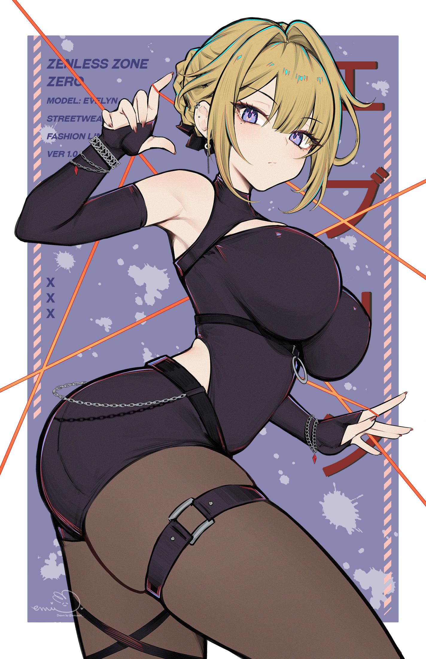 Zenless Zone Zero Evelyn Streetwear Poster Print - video games, ZZZ merch by concon