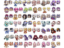 Load image into Gallery viewer, FATE/GRAND ORDER DOUBLE SIDED CHIBI ACRYLIC CHARMS