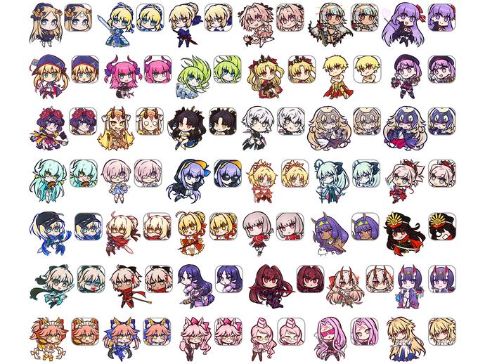 FATE/GRAND ORDER DOUBLE SIDED CHIBI ACRYLIC CHARMS