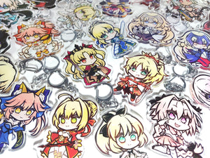 FATE/GRAND ORDER DOUBLE SIDED CHIBI ACRYLIC CHARMS