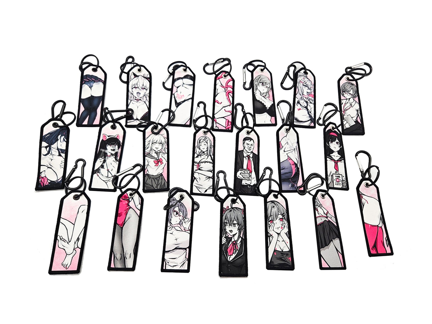 Hentai Doujin Tag Double Sided Patch Keychain