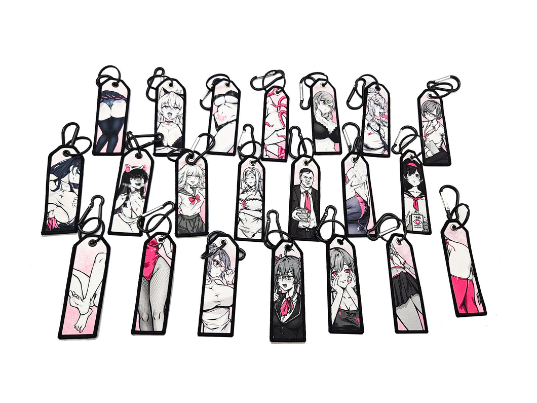 HENTAI DOUJIN TAG DOUBLE SIDED PATCH KEYCHAIN