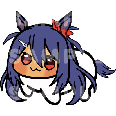 Uma Musume Doro Mini Sticker - Hishi Amazon character sticker by concon