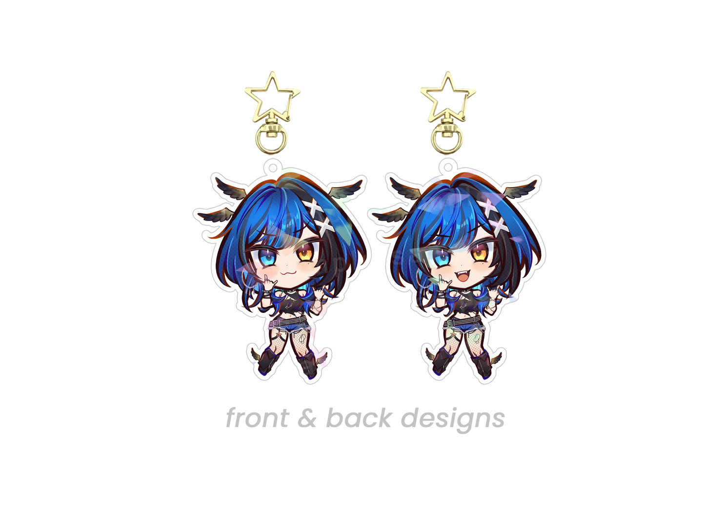 Isaa Corva Double Sided Chibi Acrylic Charm