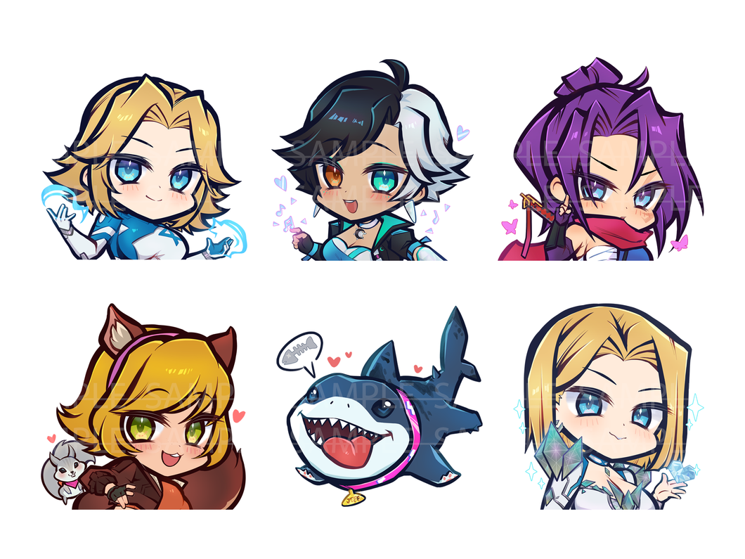 HERO RIVALS CHIBI DIE-CUT STICKER DECALS