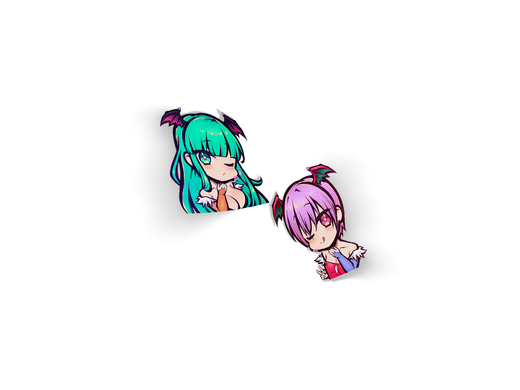 Darkstalkers Morrigan Chibi Die-Cut Decal - Die-Cut, video games merch by concon