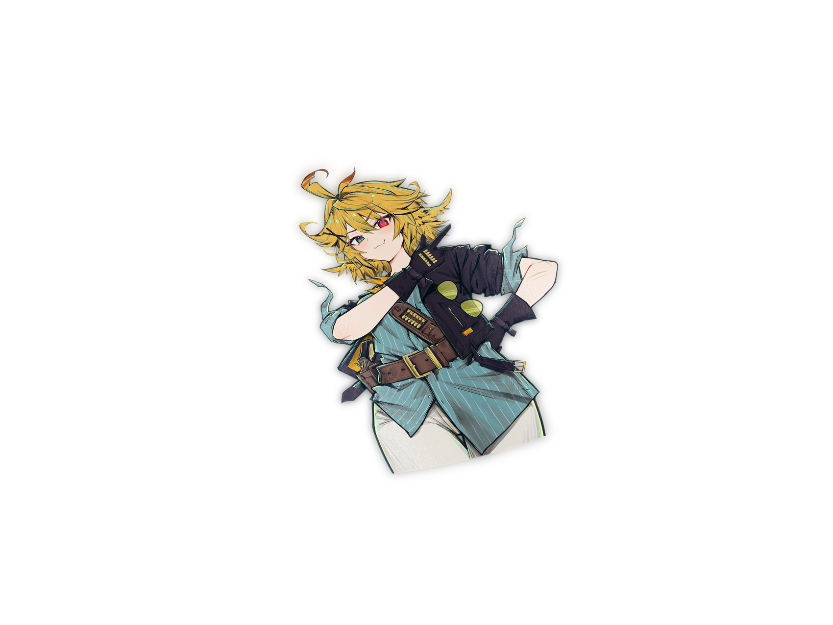 Dokibird Bounty Hunter Pinup Kiss-Cut Sticker