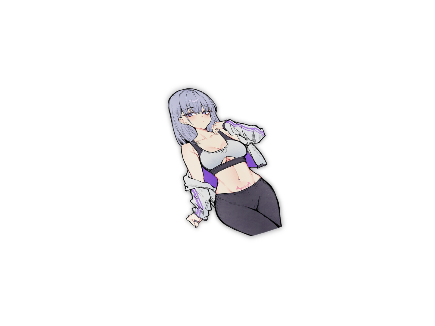 Emu Gym Outfit Original Pinup Kiss Cut Sticker