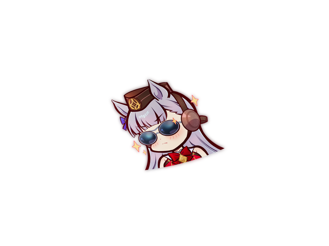 UMA MUSUME GOLD SHIP CHIBI DIE-CUT STICKER DECAL