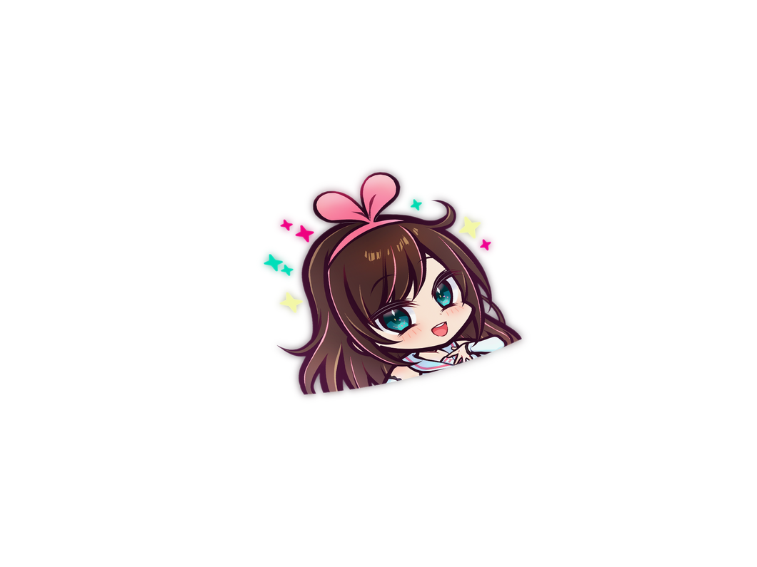 KIZUNA AI VTUBER CHIBI DIE-CUT STICKER DECAL