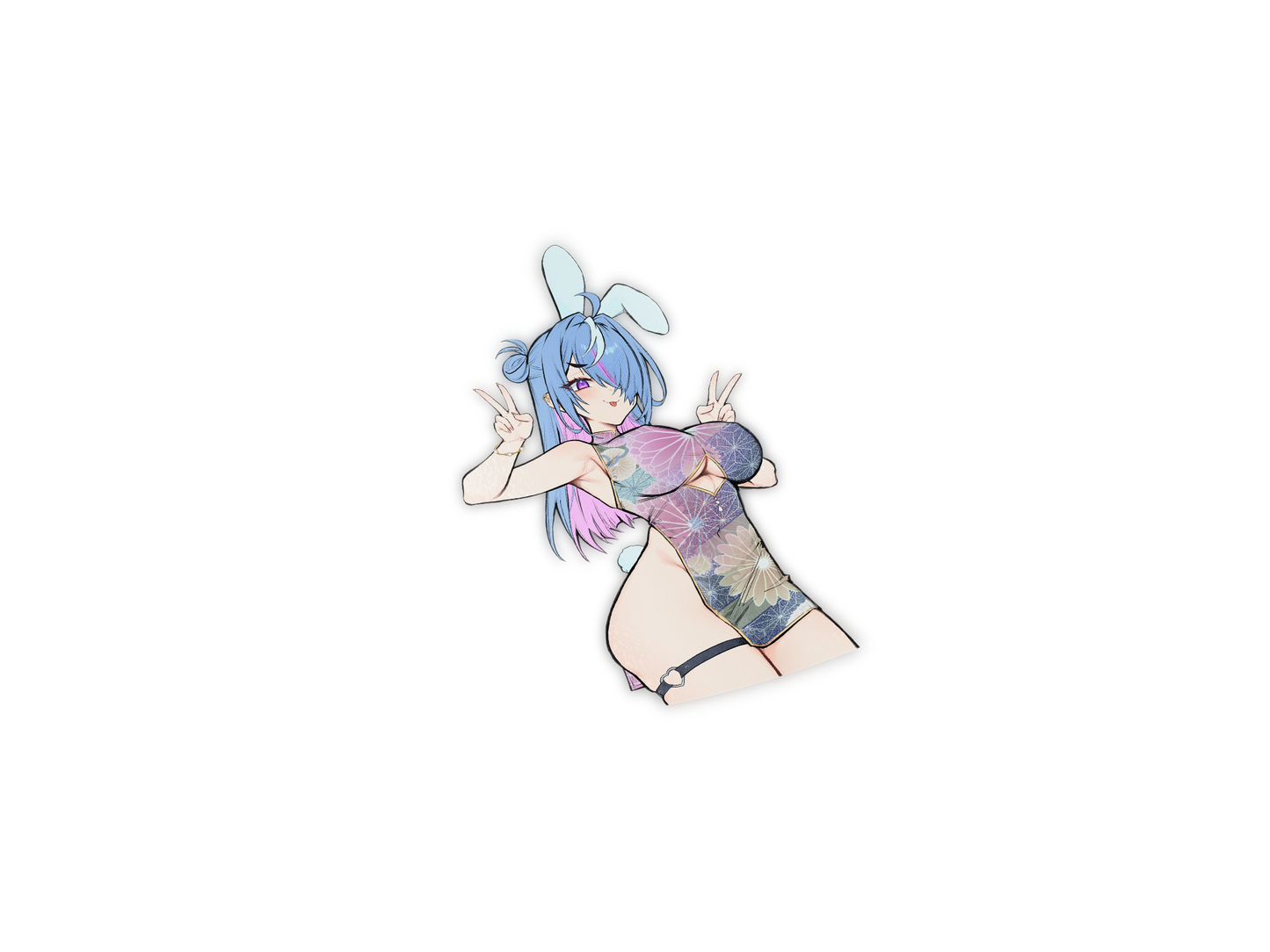 Lapis Qi Pao Original Pinup Kiss Cut Sticker - Die-Cut, Lapis Merch, VTuber merch by concon