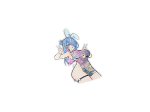 LAPIS QI PAO ORIGINAL PINUP KISS CUT STICKER