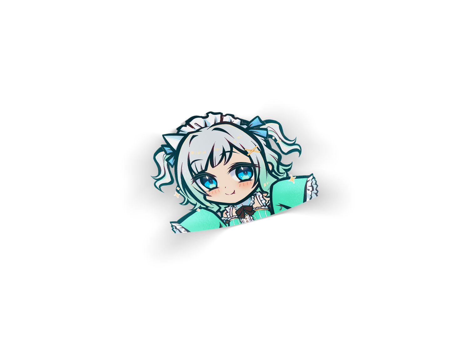 VTuber Mint Fantome Chibi Die-Cut Sticker Decal