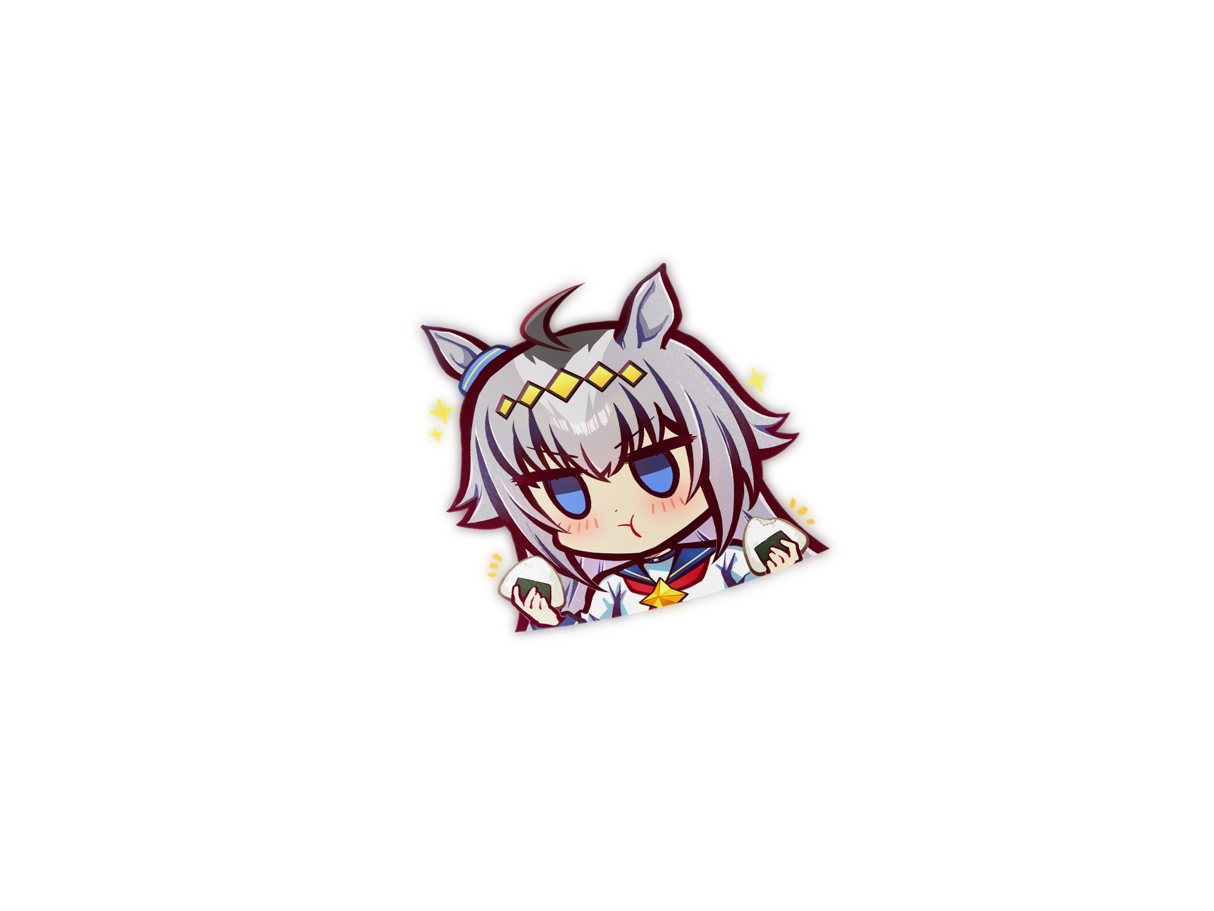 UMA MUSUME OGURI CAP CHIBI DIE-CUT STICKER DECAL