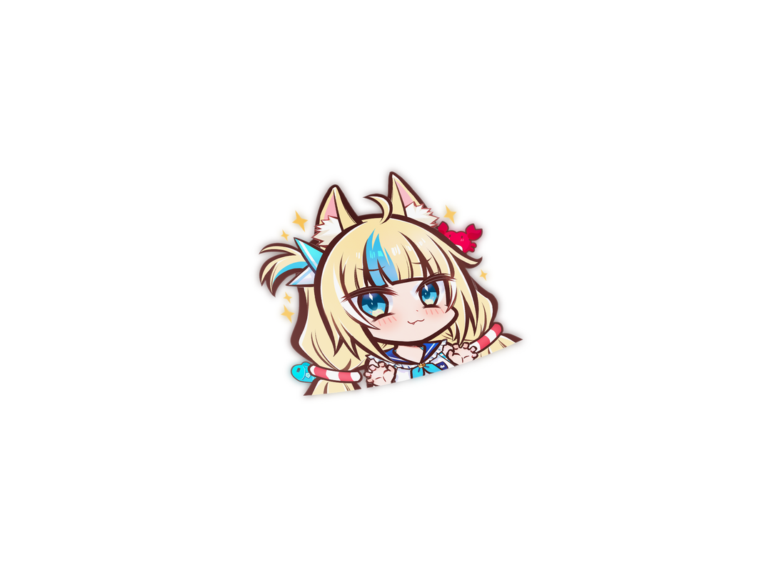 SAMEKO SABA VTUBER CHIBI DIE-CUT STICKER DECAL