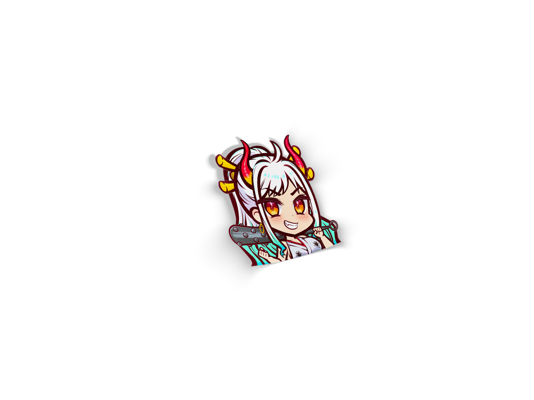 One Piece Yamato Chibi Die-Cut Sticker Decal