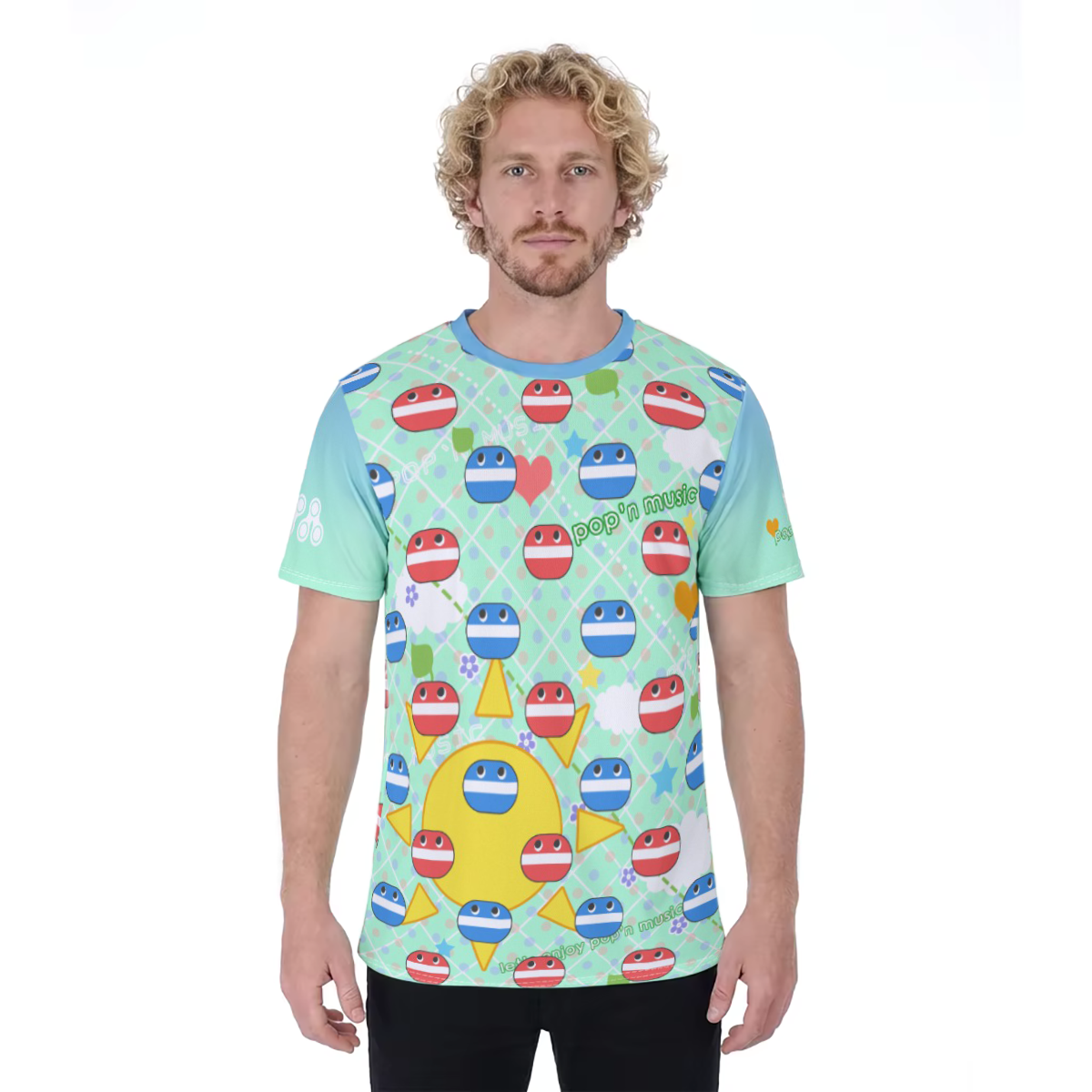 pop'n Music Blue Shirt - pop'n, Rhythm Games, Shirts merch by concon